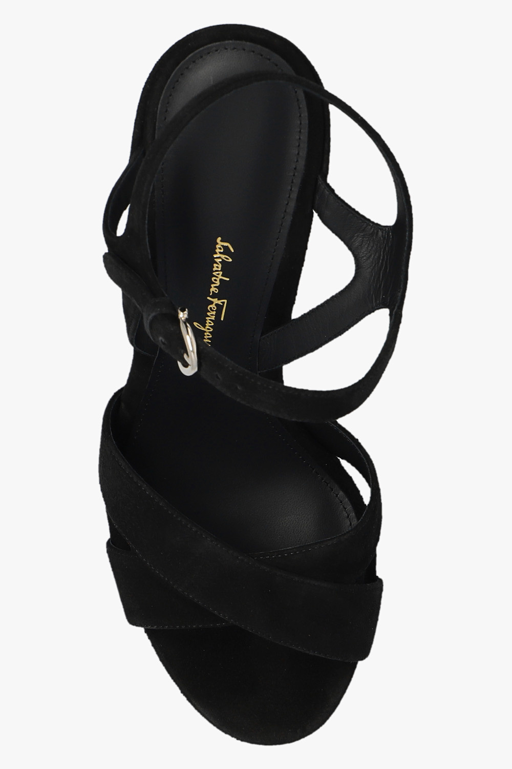 Ferragamo on sale black sandals